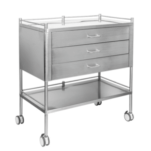 XE ĐẨY INOX Y TẾ 2 TẦNG CÓ 3 HỘC KÉO